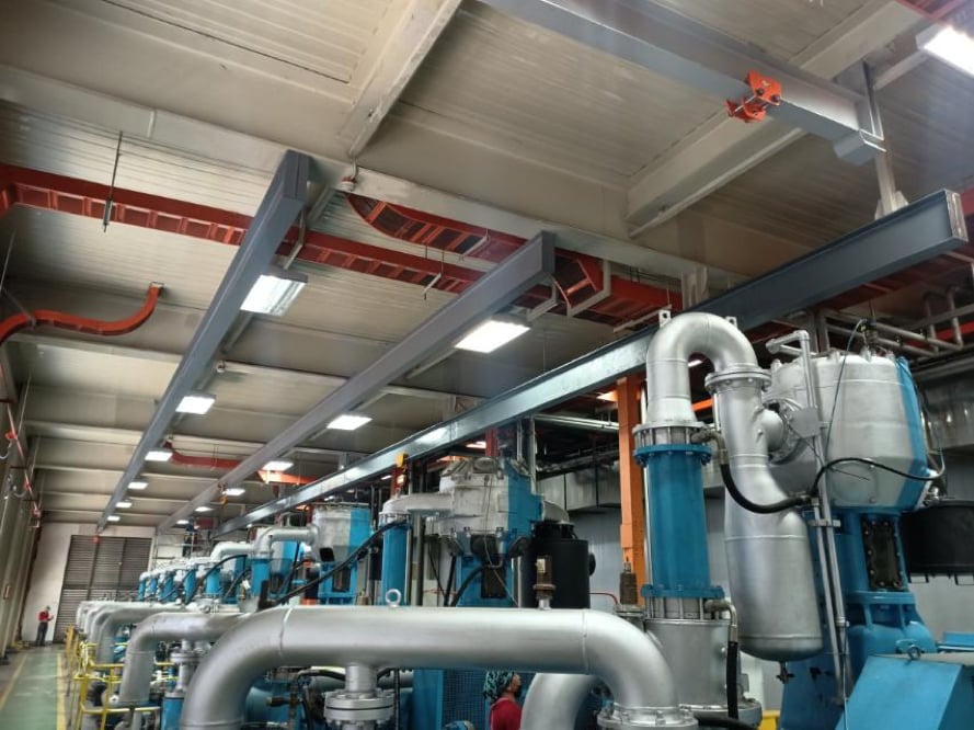 Installation of H-Beam with Hoist